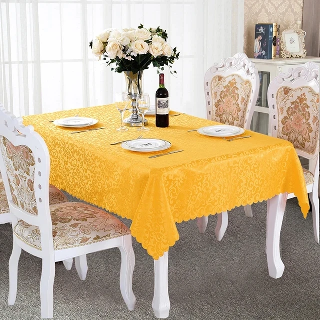 

Luxury Table Cloth Rectangular Crochet Craft Jacquard Tablecloths Elegant Modern Table Cover for Dining Table Protective Cover