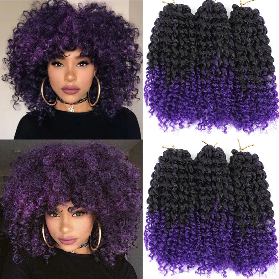 Marlybob Crochet Hair 8 Inch Passion Twist Hair Curly Braiding Hair Crochet Braids Hair Curly Crochet Hair For Black Women black africans little girl passion twist headband wig children s hair accessories baby headdress kids jewelry ornaments headgear