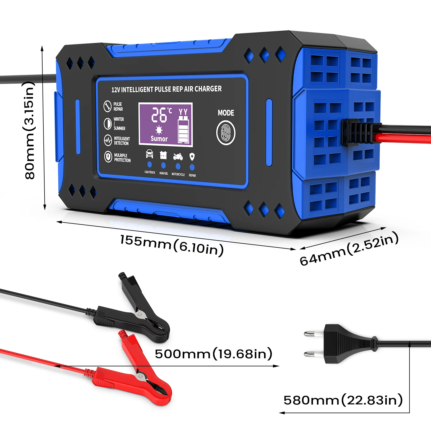 Chargeur de batterie écran LCD