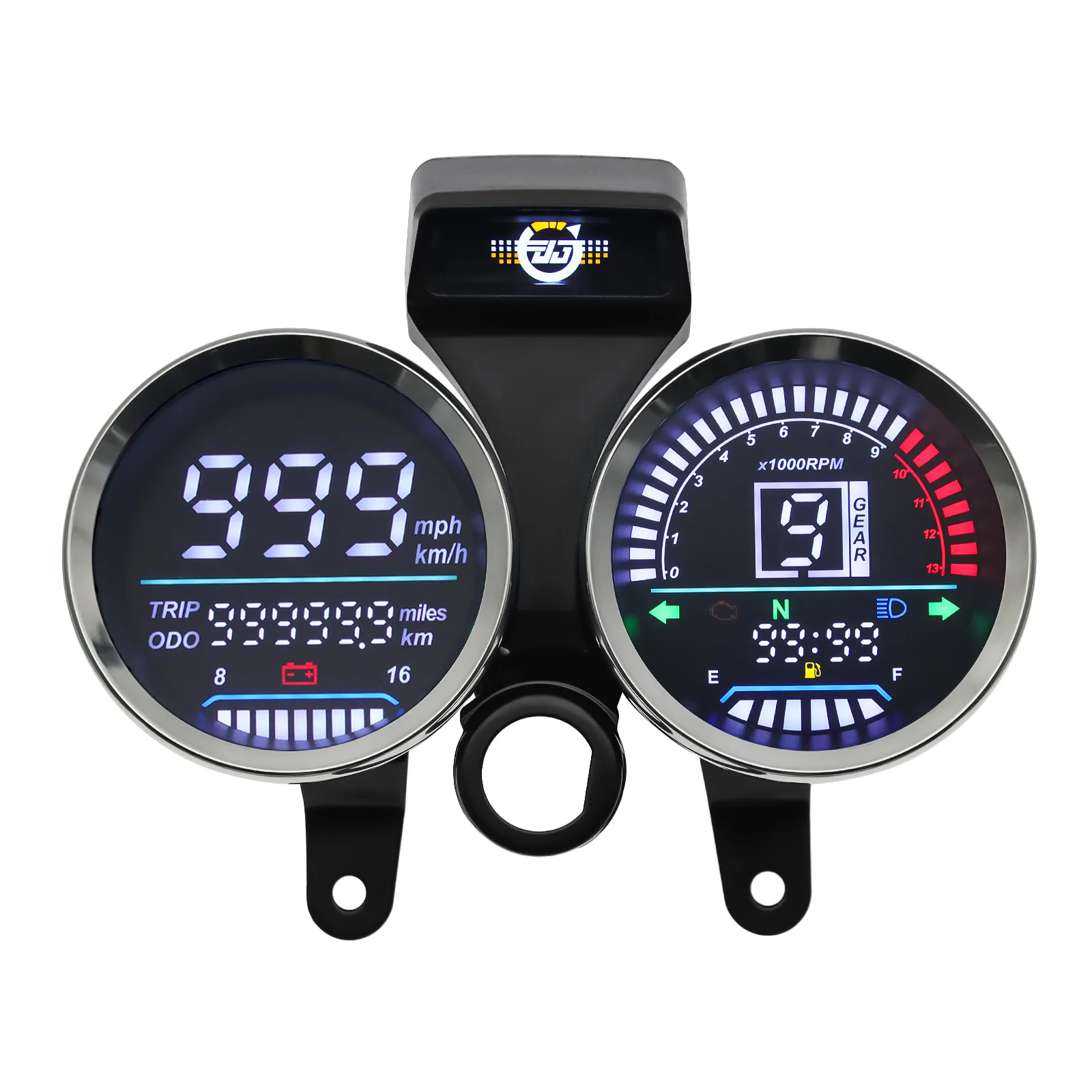 2023 Motorcycle Speedometer Odometer Ybr125 Led Digital Rpm Usb Phone