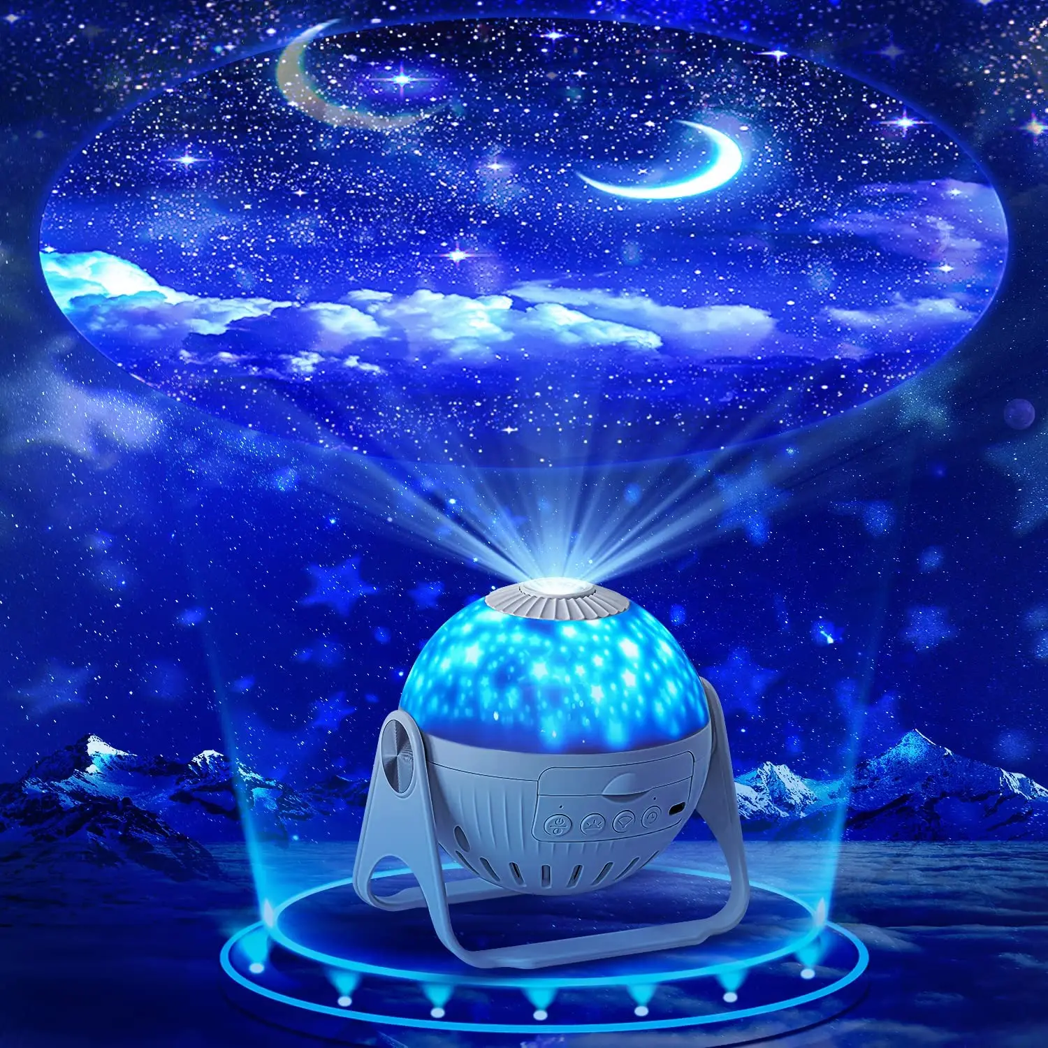 Focusing Projector Night Light With Bluetooth Speaker Starry Sky Rotate Music Player LED Lamp Colorful Star Kids Baby Gift ocean wave projector led night light aid sleeping romantic soothing water wave usb led light lamp projector music player for kid