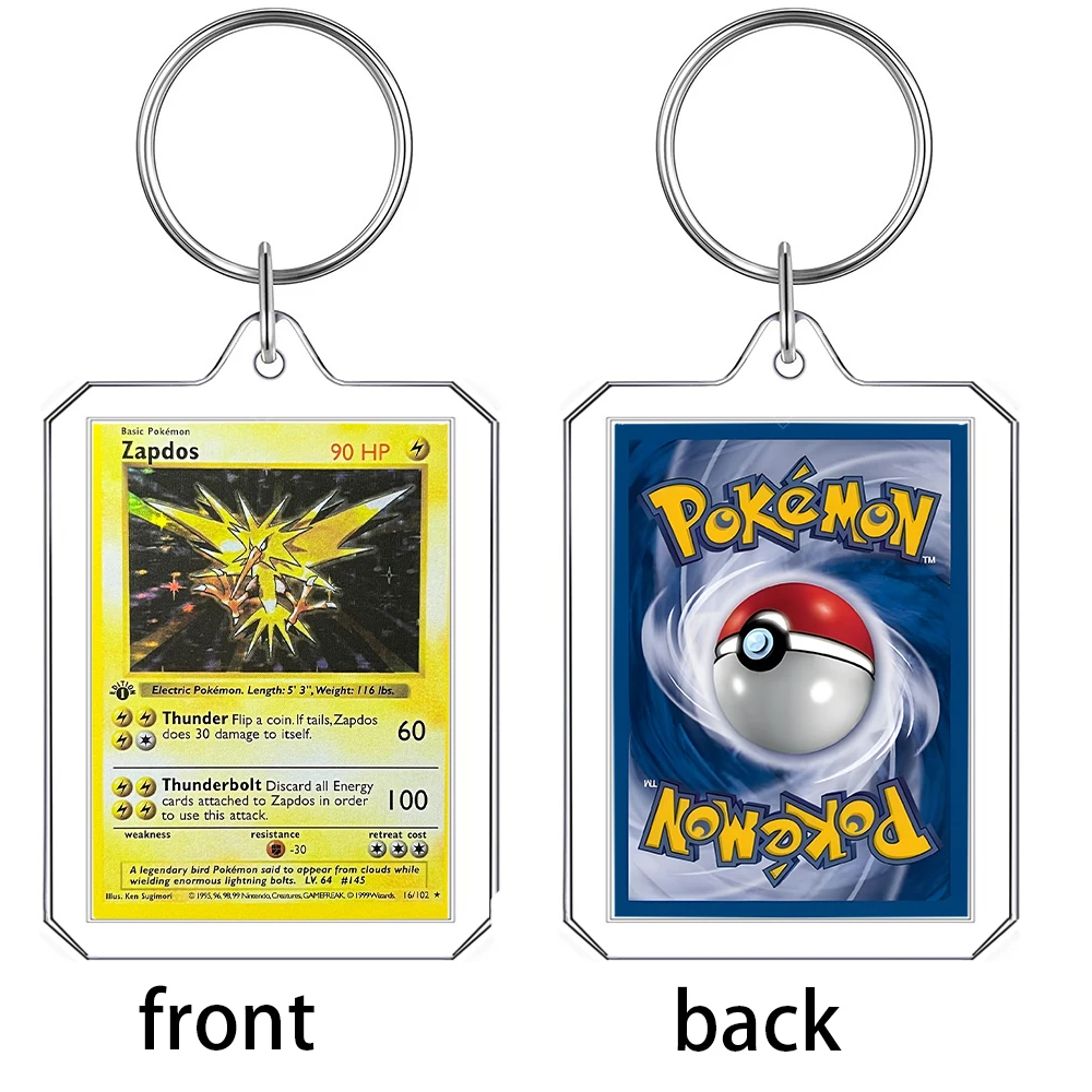 thumbnail image 1 of Cartoon Pocket Monster Anime Acrylic Keychain Creative Pikachu Charizard Blastoise Mewtwo Doll Game Boys Bag Pendant Gifts Toys, 1 of 5