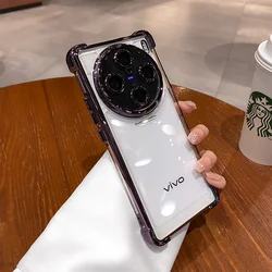Transparent Colorful Soft Corner Airbag Anti - Drop Lens Film Protective Case - VIVO X200 Pro Mini (PURPLE)
