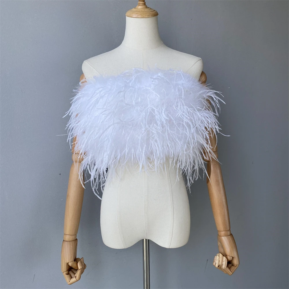 Women’s Ostrich Feather Bra CLOTHES Party Wear Women cb5feb1b7314637725a2e7: Black|Blue|Champagne|Fuchsia|Green|Grey|Lavender|Mint|Orange|Pink|Purple|Sky Blue|White|Yellow