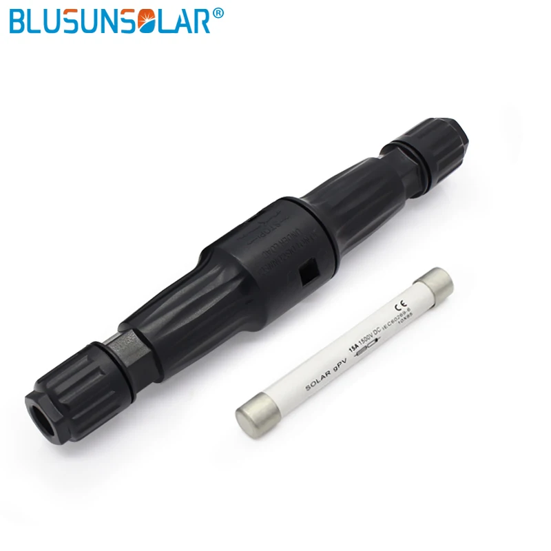 

1500VDC 10*85mm In-line Fuse Connector 15A/20A 1500 V DC Wire To Female PV Solar Fuse Holder