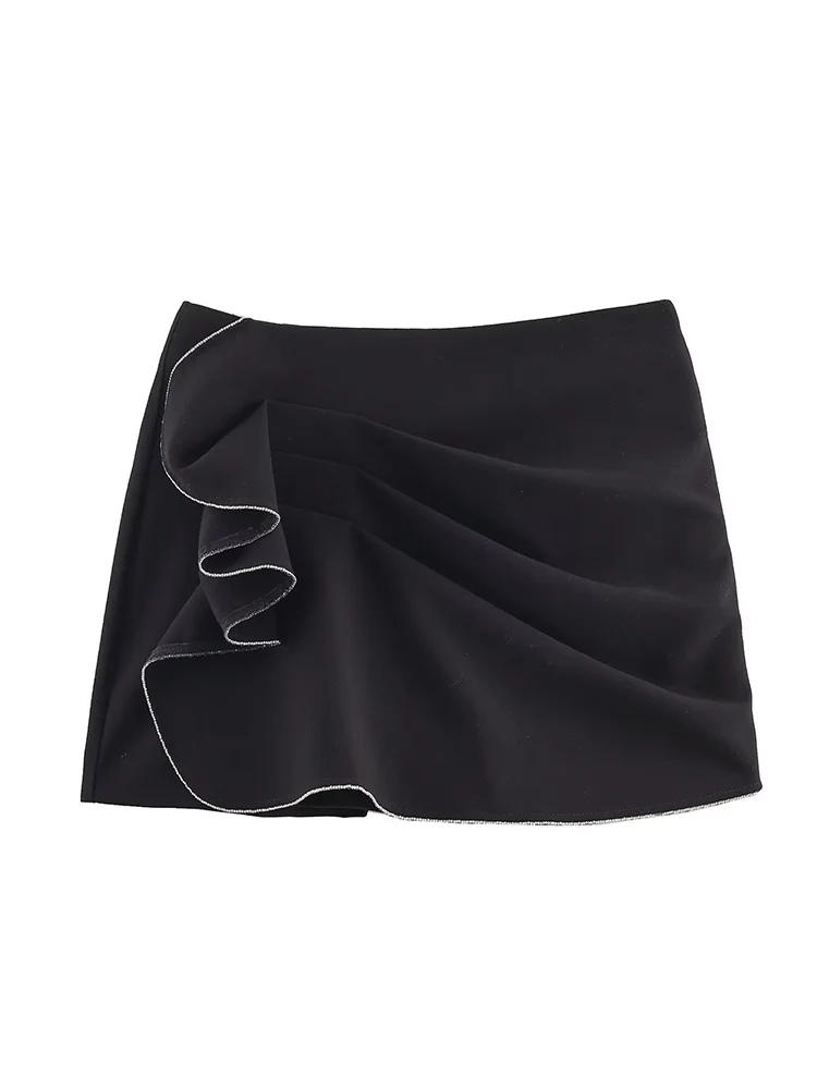 Fashion New Women Shorts Elegant Beads Club Sexy Solid Short Trousers Slim High Waist Casual Summer Female Skirts Shorts