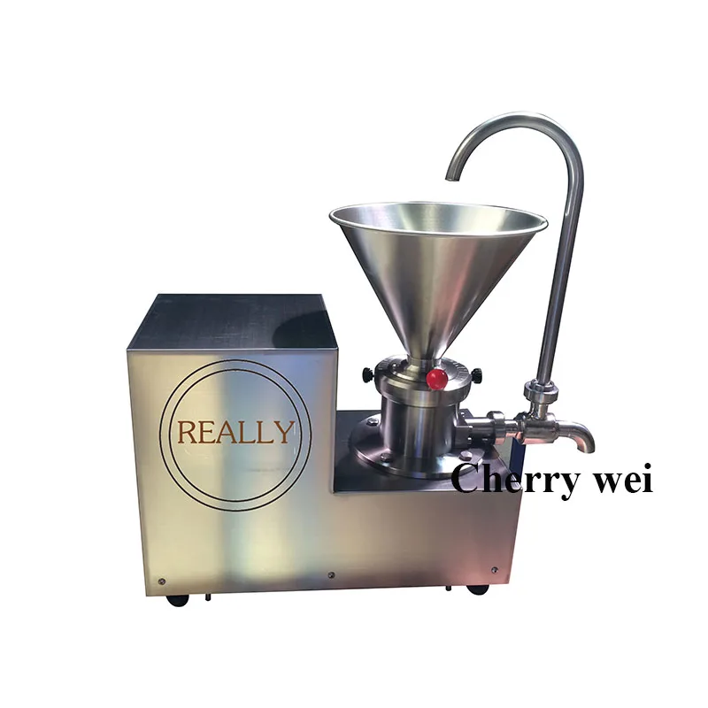 

hot sale CE 20-30kg/h homogenizer vertical colloid mill stainless steel peanut butter sesame jam chili sauce grinding machine