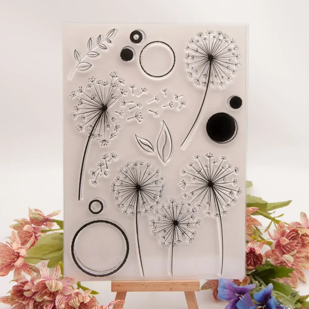 Clear Stamp Dandelion Transparent Silicone DIY Stamp Seal Sheet Scrapbooking Making Album Photo Handmade Decoration Gifts