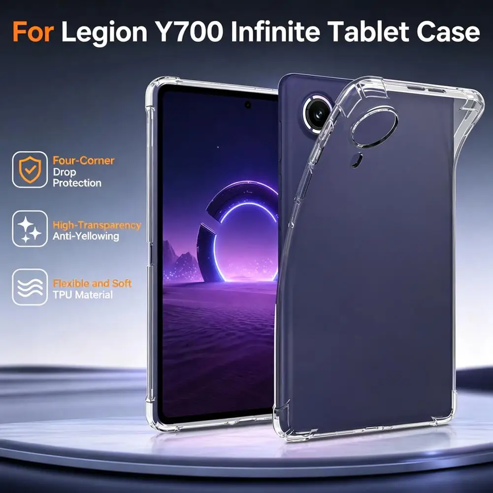Crystal Clear Shockproof TPU Protective Case with Anti-Yellowing and Corner Cushioning