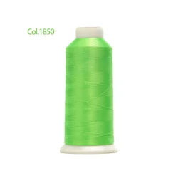 High-Quality 120D/2 Polyester Embroidery Thread - 4,000 Meters - 80 Vibrant Madeira Colors (1850 Neon Lime)