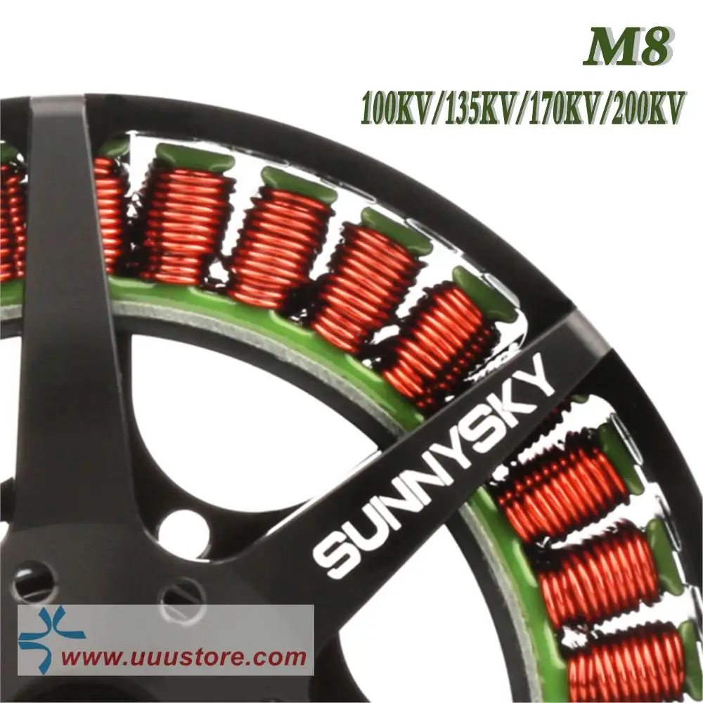 2022 Новый SunnySky M8 100KV/135KV/170KV/200KV бесщеточный двигатель для FPV гоночного дрона