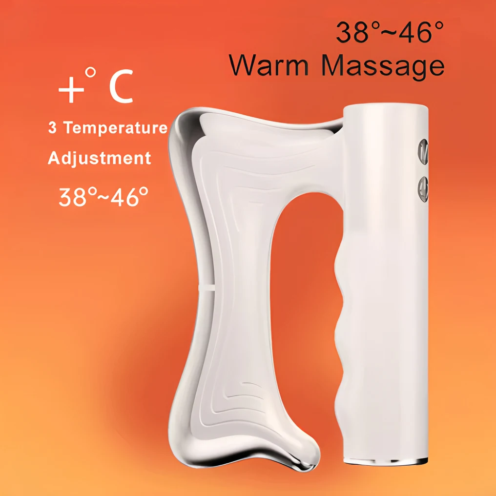 Electric Fascia Knife Muscle Relaxation Microcurrent Fascia Massage LCD Vibration Warm Body Lifting Scraper Tool Massager
