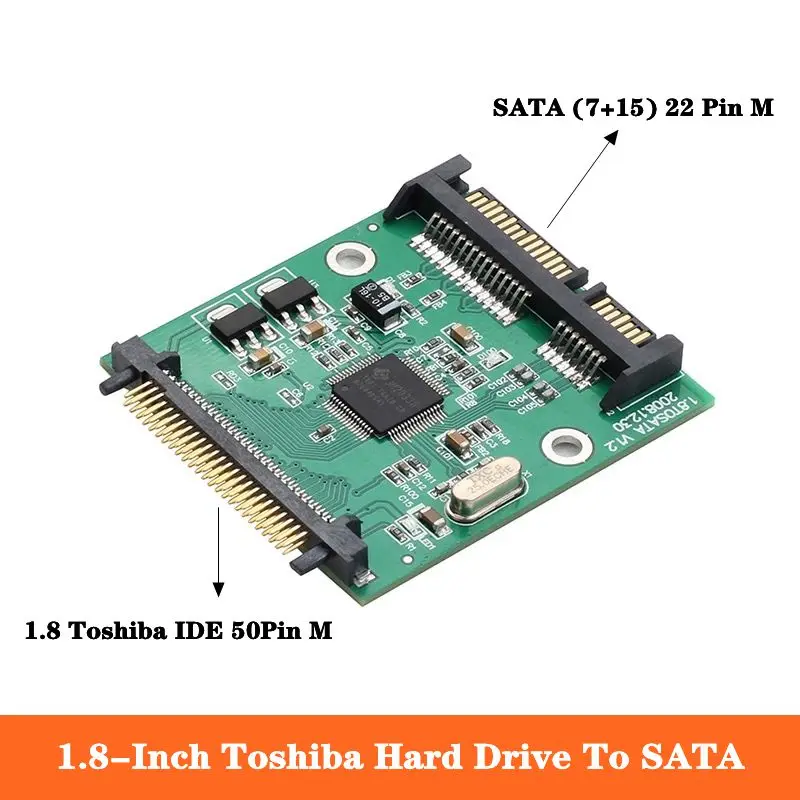 

Toshiba жесткий диск 1,8 дюйма IDE 50 Pin к SATA (7 + 15) 22 Pin Toshiba жесткий диск к SATA адаптер карты удобно и быстро