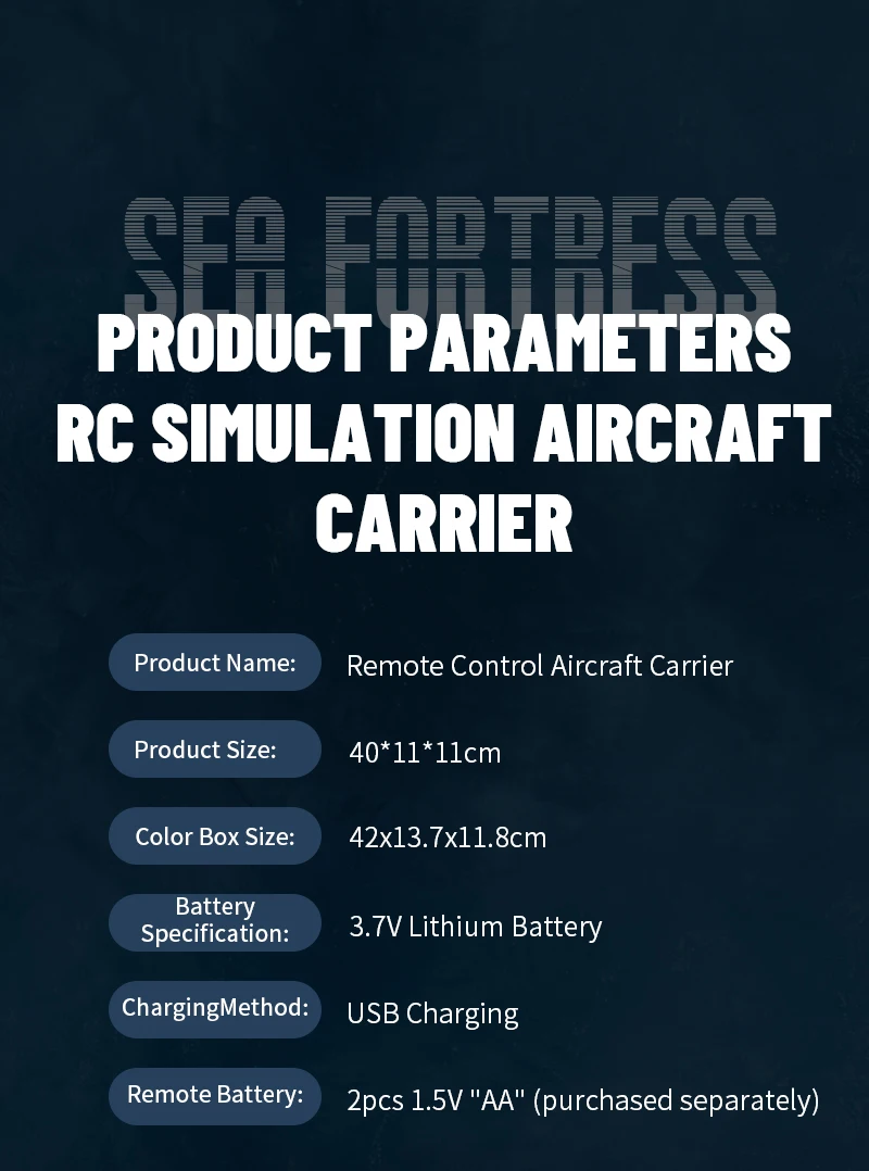 Geschenk 2,4GHz RC Hochgeschwindigkeitsboot Ferngesteuerter Flugzeugträger Kriegsschiff S19 Elektrisches Wasserspielzeug RTR Doppelmotor-Modell – Detail 17