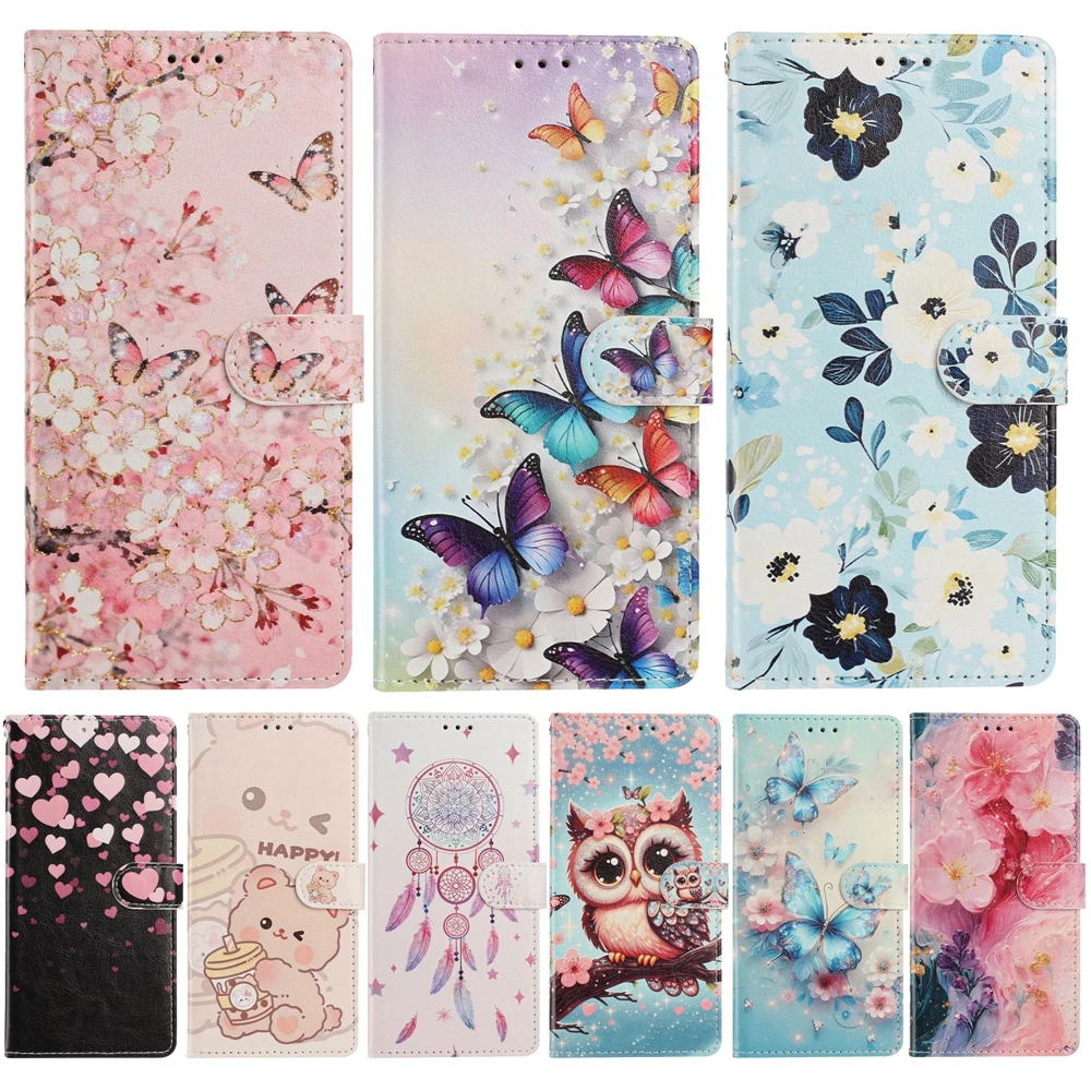 3D Butterfly Leather Flip Phone Case - Elegant Design with Enhanced Protection