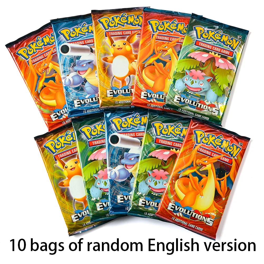 10 Pack Pokemon Cards 151 Team up Sun & Moon Thunder English Trading Card Game Evolutions Booster Collectible Kids Toys Gifts