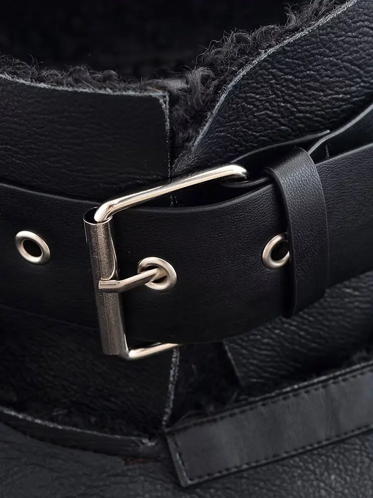 HH Women Elegant Fashion Faux Fur Leather Jacket Sleeveless Lapel Zipper Vest Female Vintage Lady Motorcycle Waistcoat Chic Vest