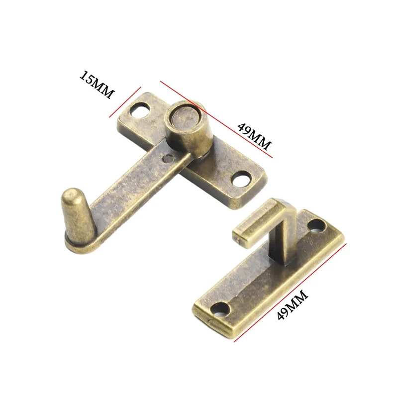 Bronze Sliding Window Door Lock Handle Metal Door Latch Guard Latch Bolt Home Safety Chain 1 Set