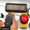 10CM button 29cm Led Countdown Clock Stopwatch,reset to zero Count down remote Control School Rush Answer Competition Game Timer 1