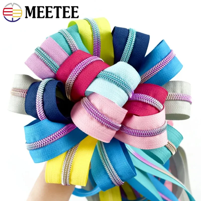 

Meetee 4/8 метров 5 # нейлоновая застежка-молния Радужная застежка-молния для украшения куртки одежды застежка-молния Сделай Сам сумка комплект для ремонта багажа