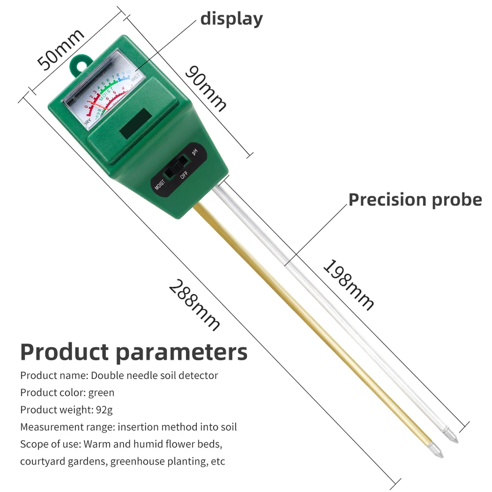Draagbare Bodem PH/Vochtigheidsmeter 2 In 1 Tuin Bodem Analyzer Zuurgraad Tester Planten Tuin Gereedschap for Potgewassen(Cone Draagbare Bodem PH/Vochtigheidsmeter 2 In 1 Tuin Bodem Analyzer Zuurgraad Tester Planten Tuin Gereedschap for Potgewassen(Cone