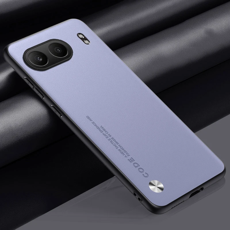EUCAGR Luxury Ultrathin PU Leather Shockproof Soft Back Phone Case - Plain Skin Design
