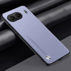 EUCAGR Luxury Ultrathin PU Leather Shockproof Soft Back Phone Case - Plain Skin Design for Oneplus Nord 4 (Light purple)