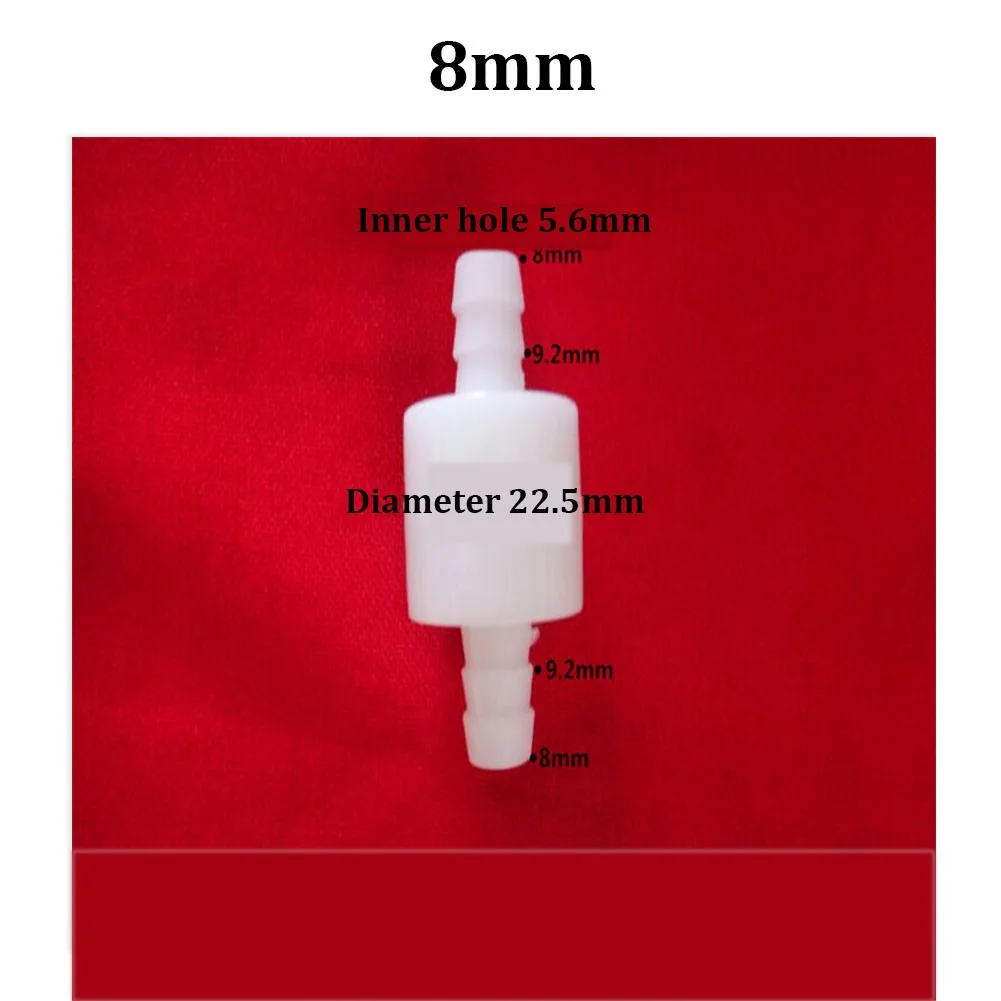 Check Valve 1 Way Non-return Valve Equal Ends 4/6/8/10/12mm For Water Petrol Diesel Oils And Other Fluids Plastic Transparent check valve