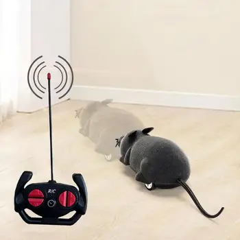 Remote Control Mouse Electronic Moving Toys For Cats Squeaky Mouse Cat Toy Battery Powered Mimics Motion 1