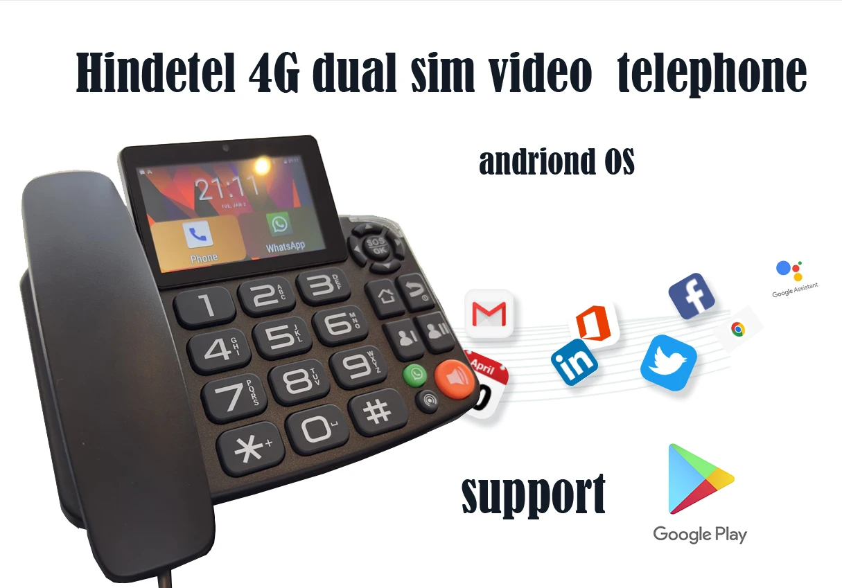 Smart Dual Sim Dual Standby cordless hindetel Call/SMS/Data For home office baby momitor door bell