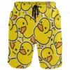 Small Yellow Duck Beach Shorts Boys Swimwear Shorts Breathable Surfing Board Shorts Quick Dry Swimming Trunks Gym Briefs Boy 1