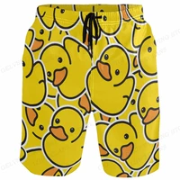 Small Yellow Duck Beach Shorts Boys Swimwear Shorts Breathable Surfing Board Shorts Quick Dry Swimming Trunks Gym Briefs Boy 1