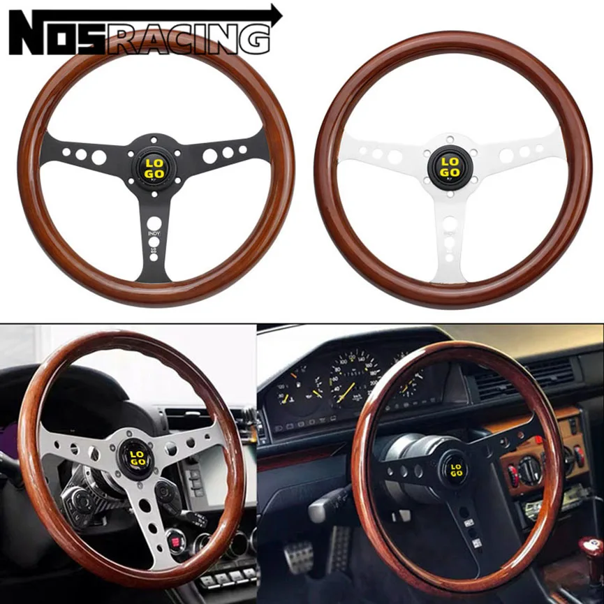 ウッドステアリング  360mm ブラック 新品未使用 ウッドステアリング 360mm ブラック 新品未使用