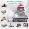 Foldable Underbed Bag -Blanket Clothes Quilt Organizer Breathable Zipper Storage Bag for Bedroom 4