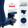 Office Chair with Rubber Wheels and Armrests,PU Leather Home Office Desk Chairs Comfortable Computer Chairs for Adults 5