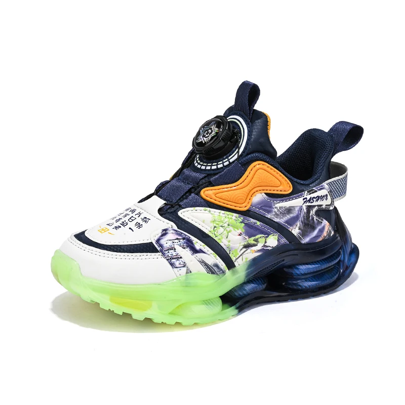 

2023 New Teenager Sneakers for Boys Anti Slip Running Shoes Children Quick Lacing Gym Shoes For Kids Anti-Slip Boy Sport Shoes