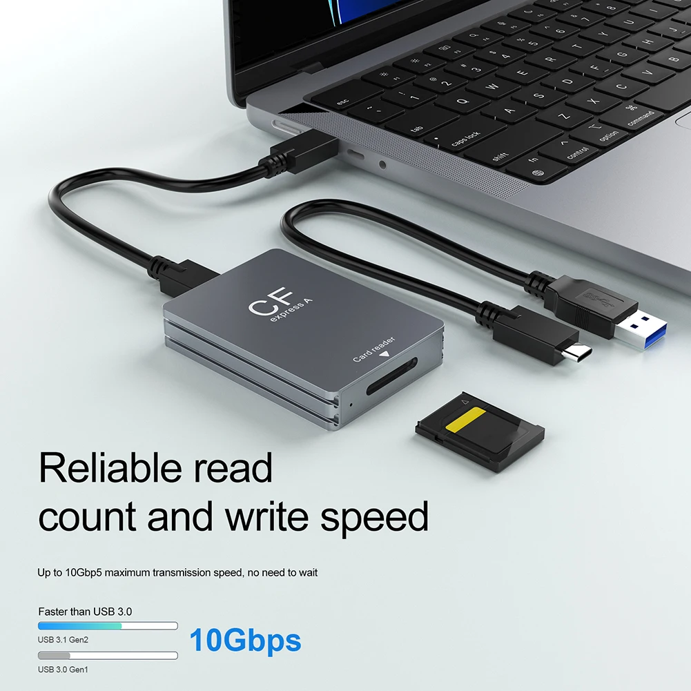CFexpress A 타입 카드 리더, USB 3.2 메모리 카드 리더, USB C에서 USB C, USB A 케이블 지지대, 안드로이드, 윈도우, 맥 OS, 10Gbps