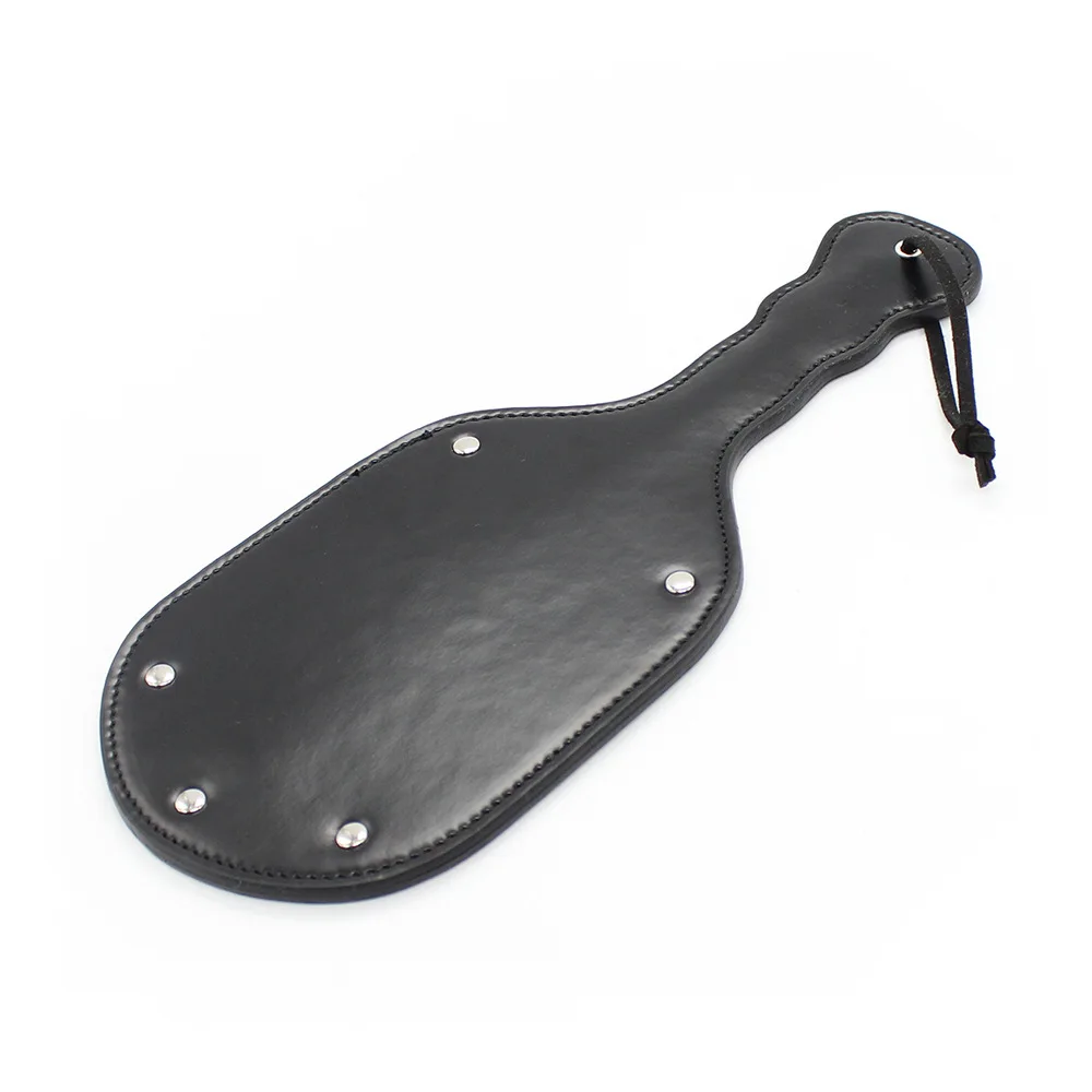 Premium PU Leather Equestrian Paddle ，Faux Leather Horse Riding Whip 2