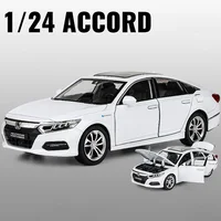 New 1:24 Honda Accord Alloy Die Cast Toy Car Model Sound and Light Children's Toy Collectibles Birthday gift 2