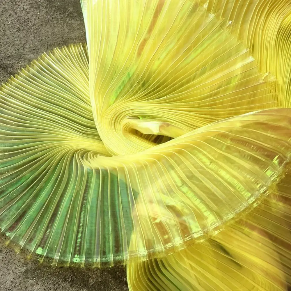 크리 에이 티브 반짝 이는 Pleated Organza 패브릭 100*150cm 수제 천 패브릭 레인보우 인어 DIY 재료 의류 액세서리