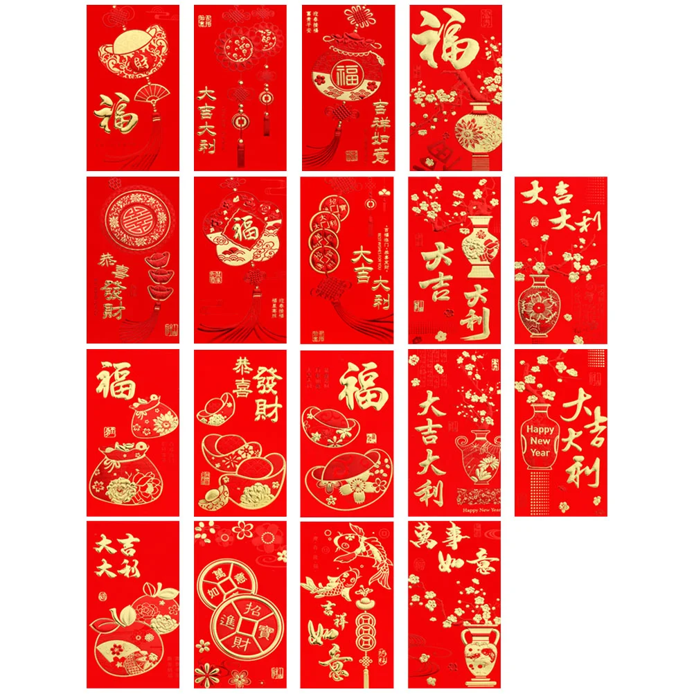 

36 Pcs New Year Red Envelope Money Bag Wallet Chinese Envelopes 2023 Lai Si Feng