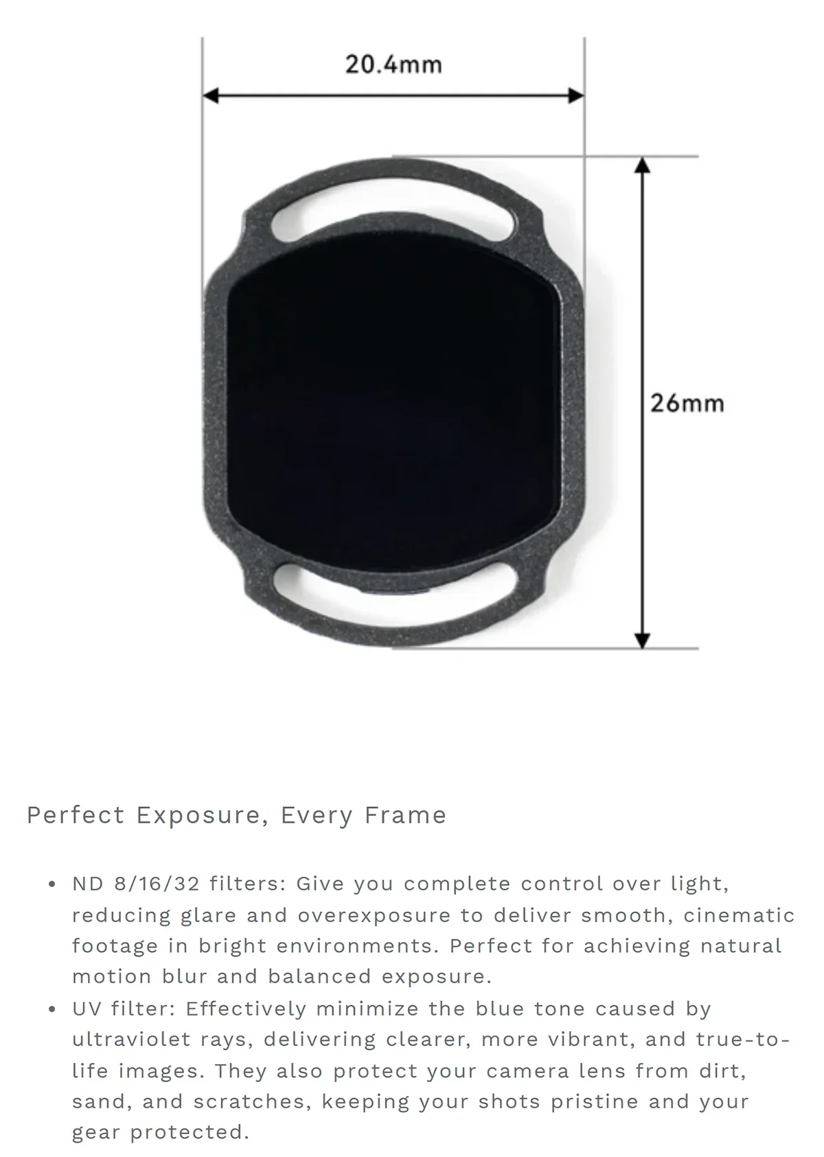 For DJI 04 Pro Camera BETAFPV ND Filter Set (ND8/ND16/ND32) UV Protection Lens f