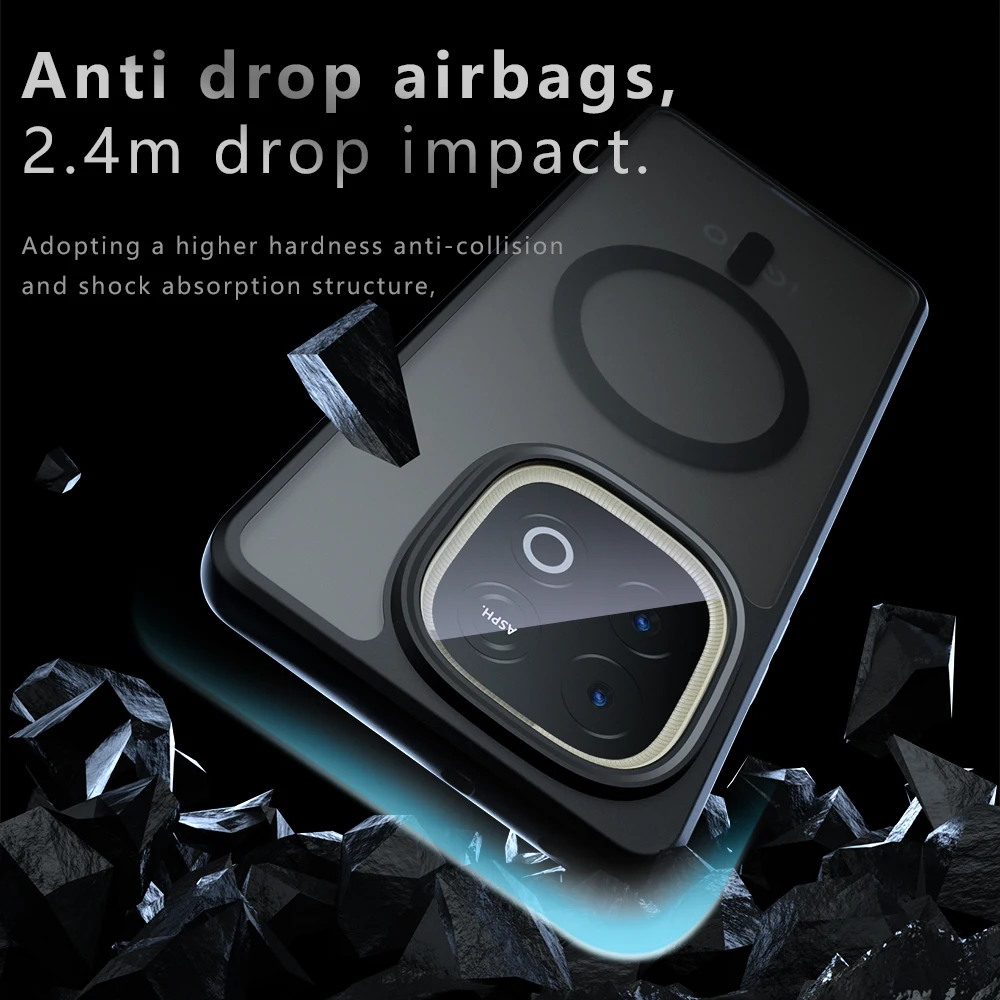 Translucent MagSafe-Compatible Skin Feel Protective Case with Wireless Charging Support