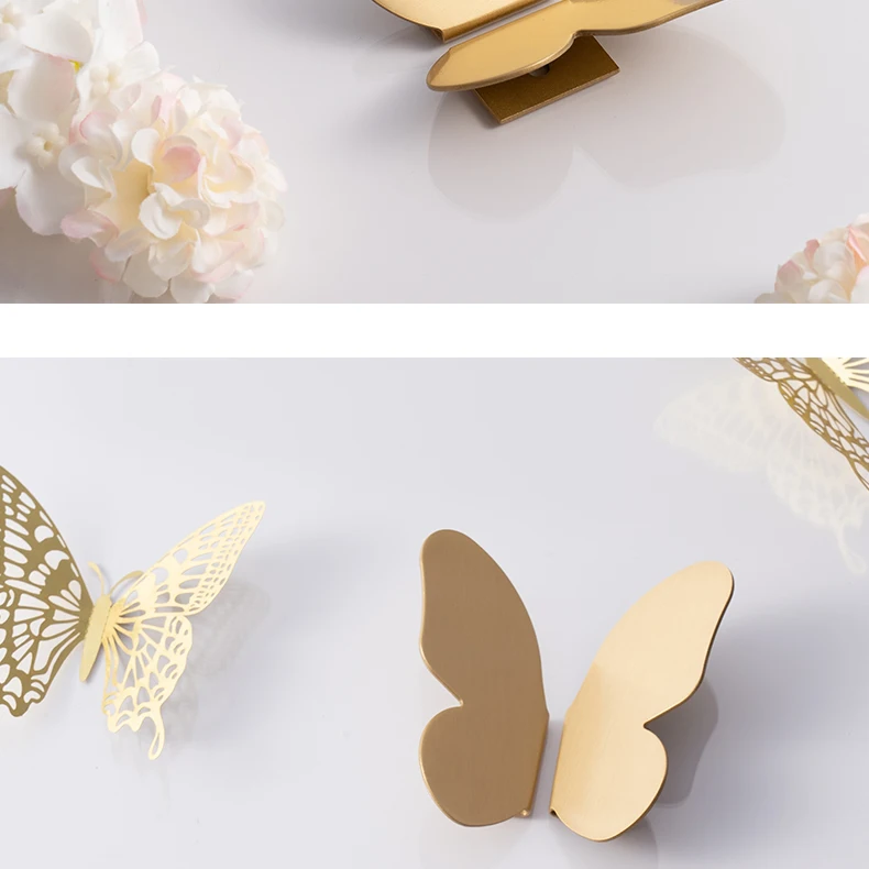 decorative butterfly knob wardrobe drawer handle