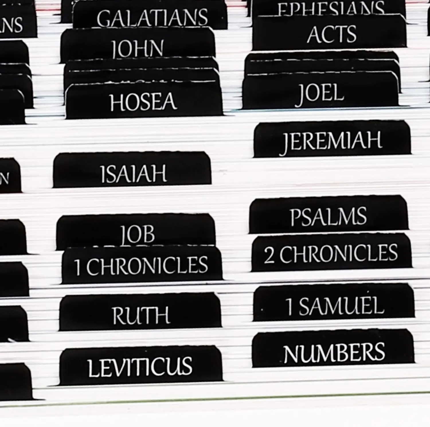 Reposition Laminated Bible Tabs Large Print Stickers Easy to Read and Apply Bible Tabs for Women and Man Black 3