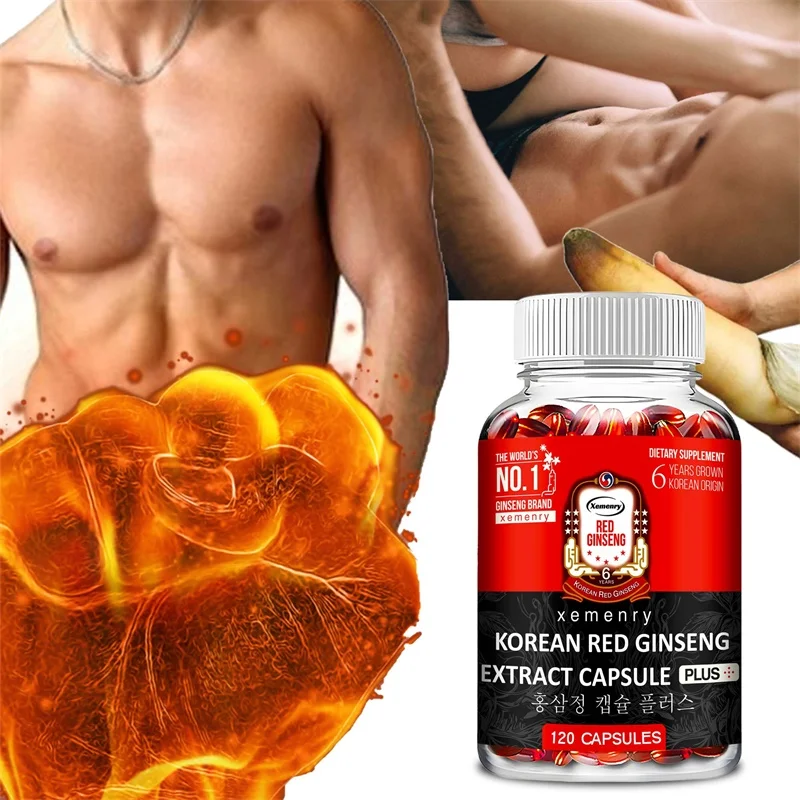 Korean Red Ginseng Supplement Supports Overall Health Boosts Energy Production Relieves Stress 120pcs