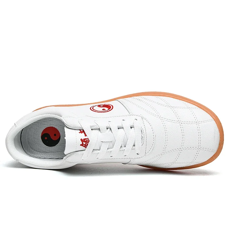 Middle-aged and elderly soft tai chi shoes leather side beef tendon sole anti-slip fitness training tai chi martial arts shoes martial arts shoes