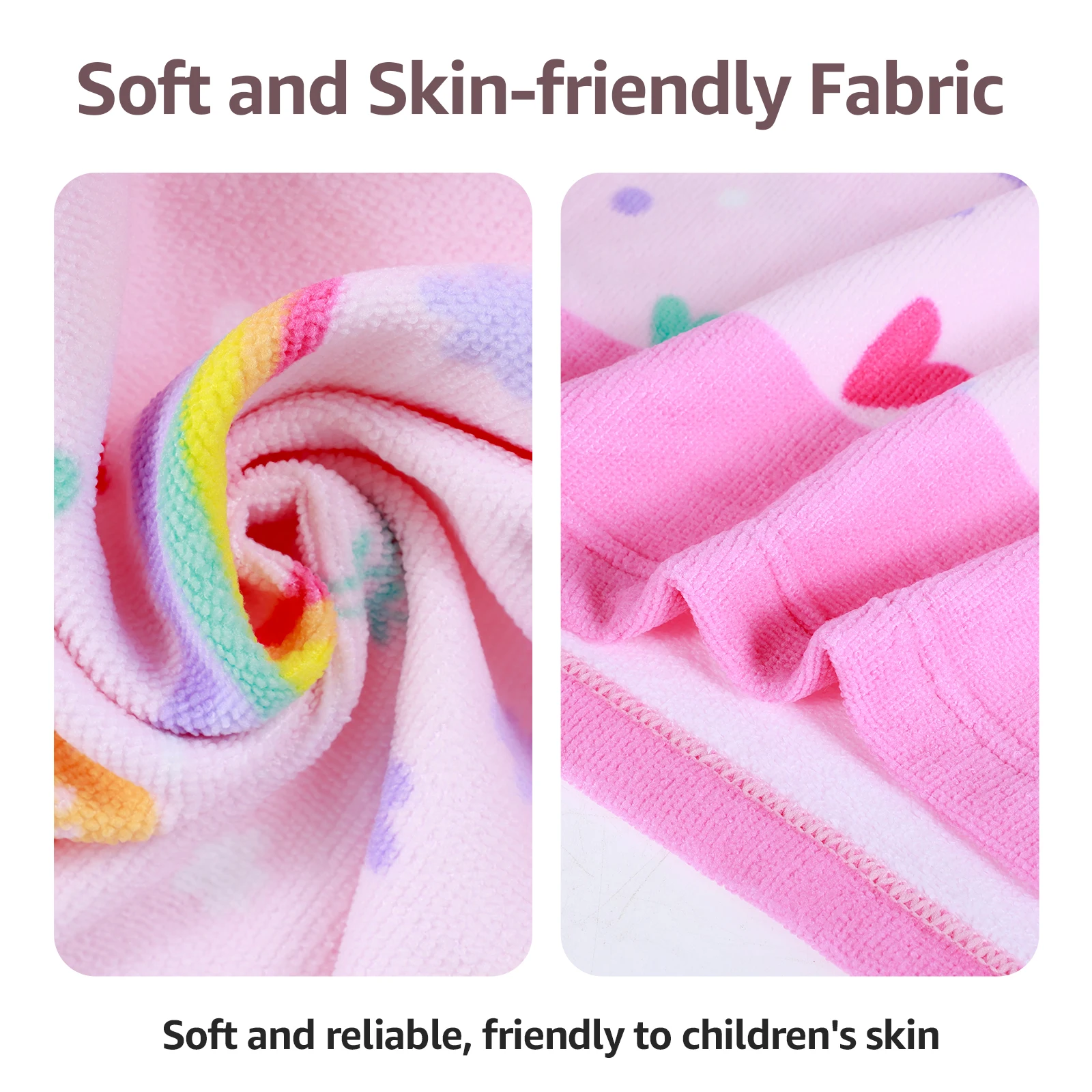 Cartoon Baby Bath Towel Microfiber Children's Bathrobe Cloak Hooded Cloak Children Kids Beach Swimming Changing Robe Towel