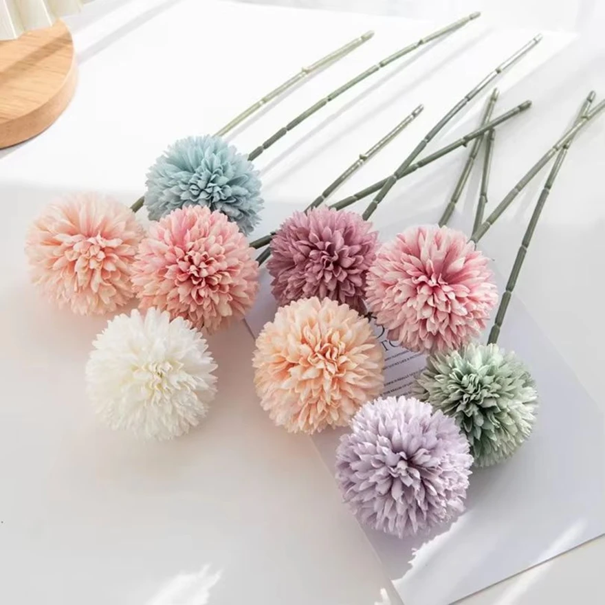 1/2Pcs Seide Künstliche Blumen Hortensien Chrysantheme Hause Outdoor Garten Wand Hochzeit Brautstrauß Festival Girlande DIY Geschenk