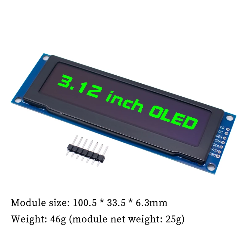 High-Resolution 3.12 OLED Graphic Display with SSD1322 Controller